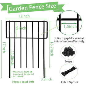 Rustproof metal wire fence by Thrivinest protects beds from small pests.