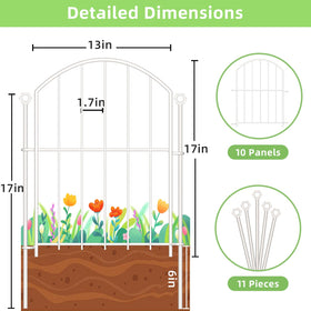 Thrivinest white garden fence panel enhances patio aesthetics.