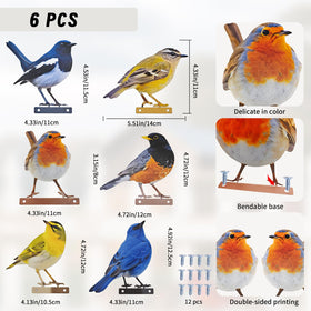Throjin metal bird wall decor double-sided finish withstands outdoor weather.