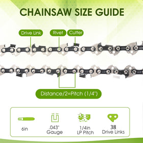 THTEN 6-inch pruning chain for Ryobi P25013 delivering quick trimming