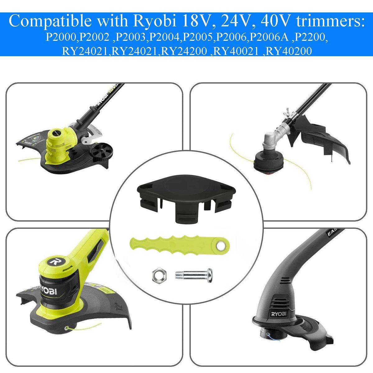 THTEN ACFHRL2 bladed head installed on trimmer for smooth operation