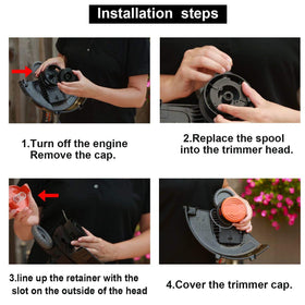 THTEN AF-100 compatible Black and Decker trimmers in use on a lawn