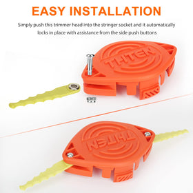 THTEN AF-100 installation: insert and lock quickly with side push buttons.