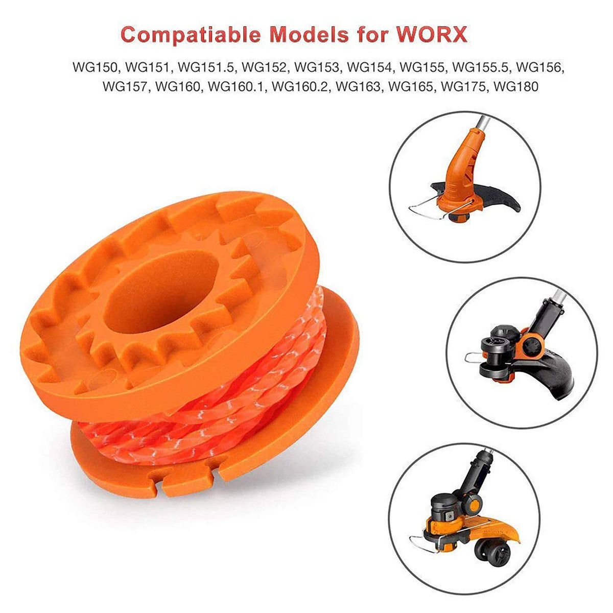 THTEN spools fit a wide range of Worx models