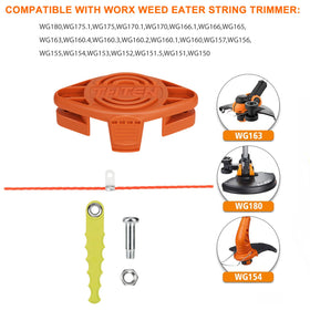 WA0010 trimmer head installation with snap lock for Worx compatibility