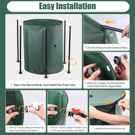THUNDERBAY durable spigot makes dispensing rainwater easy for watering tasks.