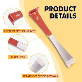 ThxBees ergonomic grip provides steady control during hive inspections.