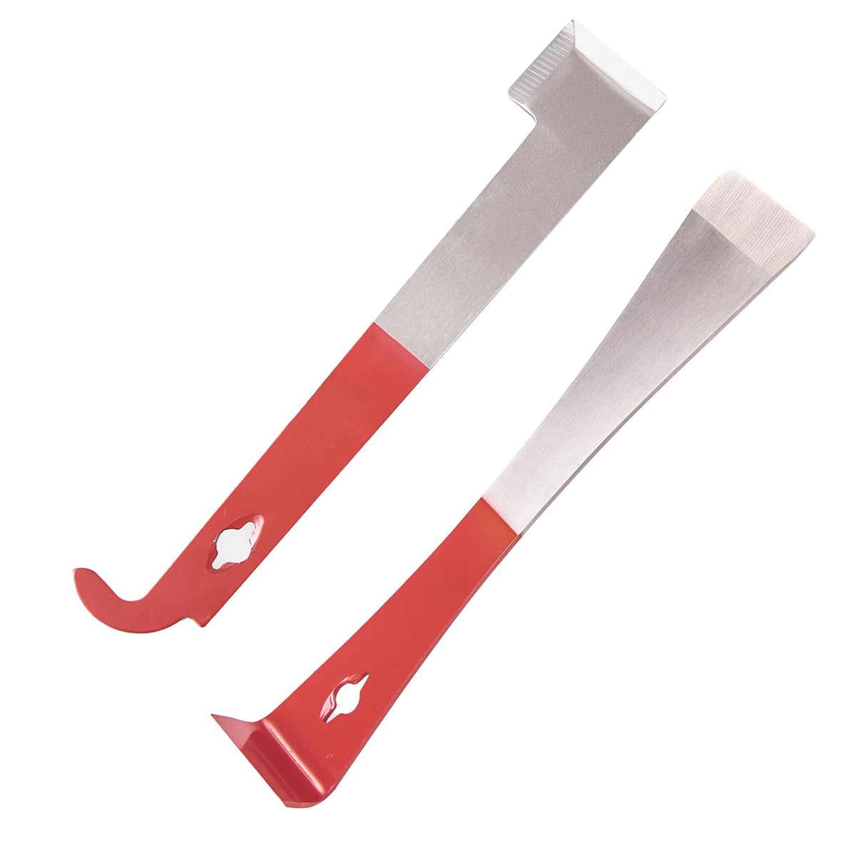 ThxBees J-hook hive tool for quick hive opening and frame inspection.