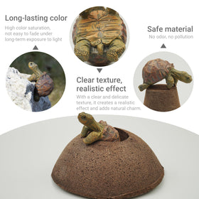 THXTYVM climbing turtle garden decor sits on planter edges with a stable, weather-ready accent.
