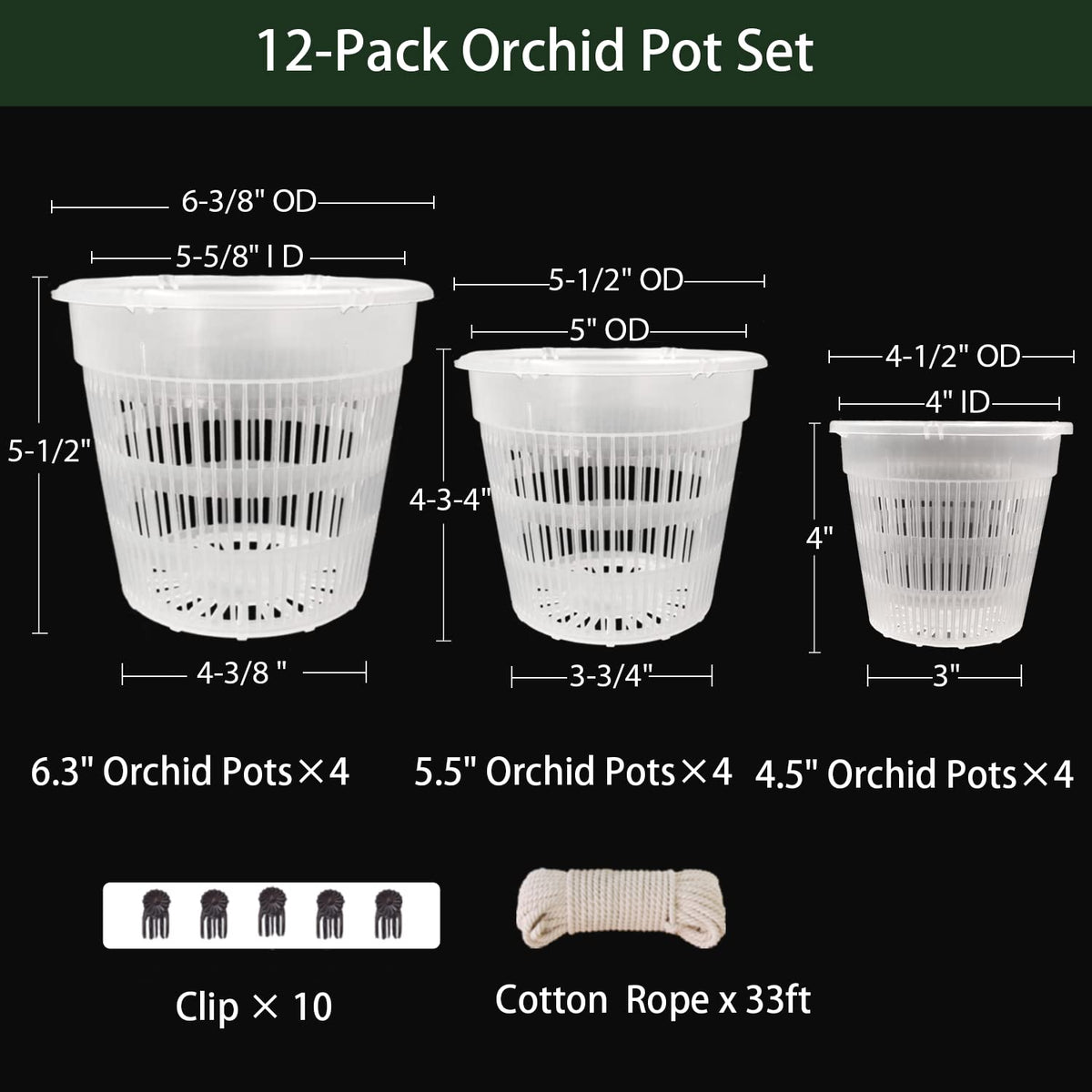 Tialero orchid pot with 360° ventilation holes supports airflow