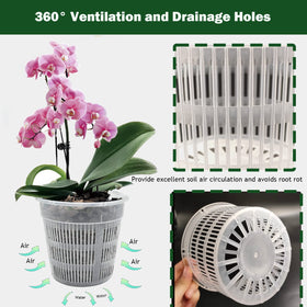 Tialero orchid pot sturdy PP material resists dents and deformation