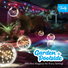 TIALLY 2-pack floating lights brighten outdoor spaces for memorable poolside parties