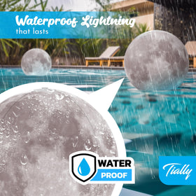 Moon-design pool lights ideal for pool parties gardens or beach events