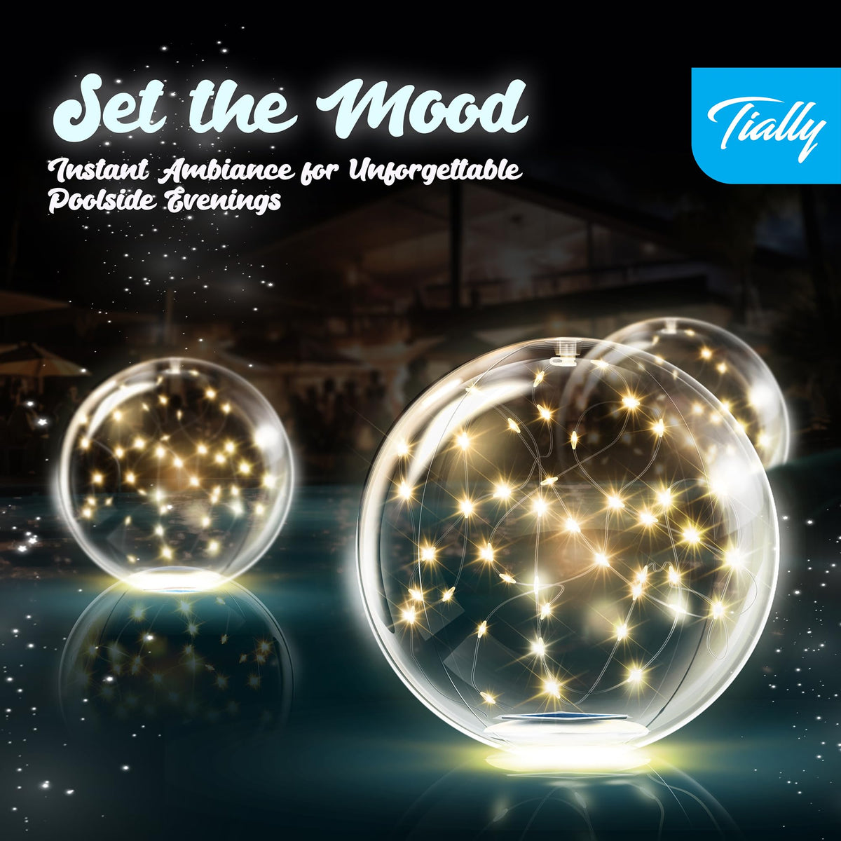 TIALLY gift-ready solar pool lights elevate any poolside retreat