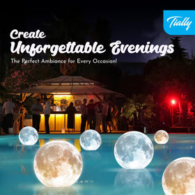 TIALLY solar pool ball light with warm or cool glow options