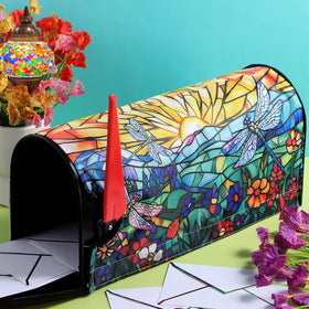 Tiamon mailbox cover with magnetic attachment for quick, tool-free installation