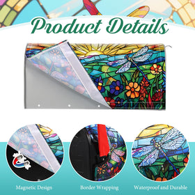 Tiamon mailbox cover stained-glass design enhances the exterior color and style