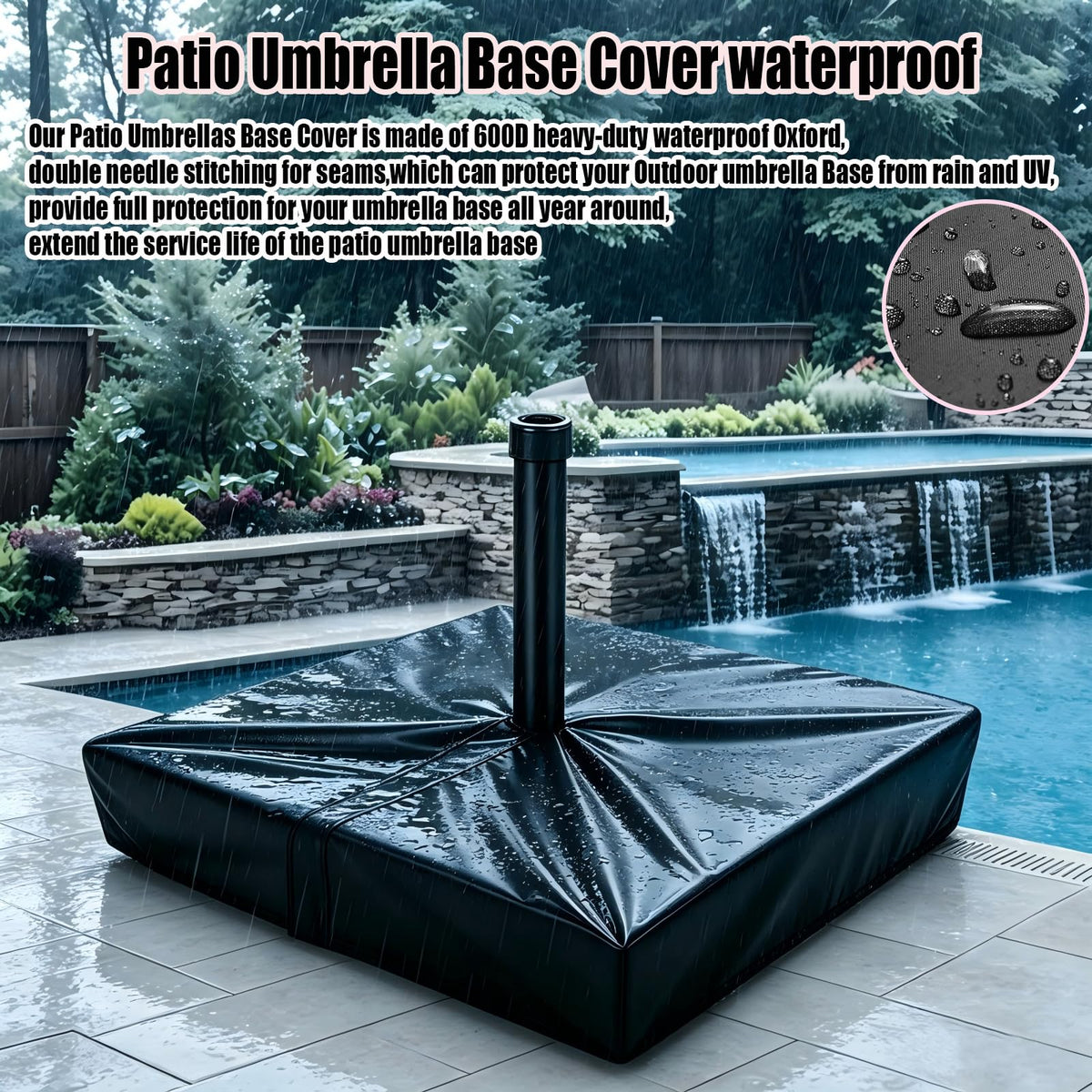 TiantianBao outdoor base cover is easy to put on and remove.