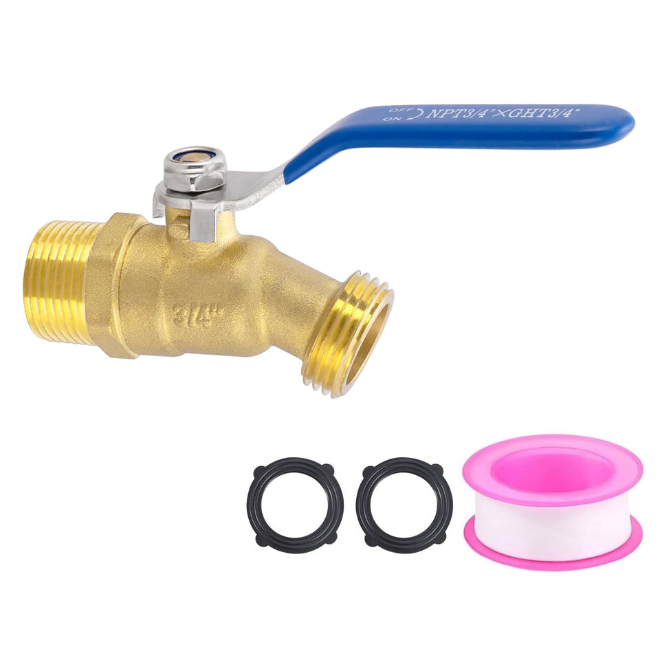 TianTianUp brass hose bibb front view highlights sturdy full-bore design for reliable garden watering.