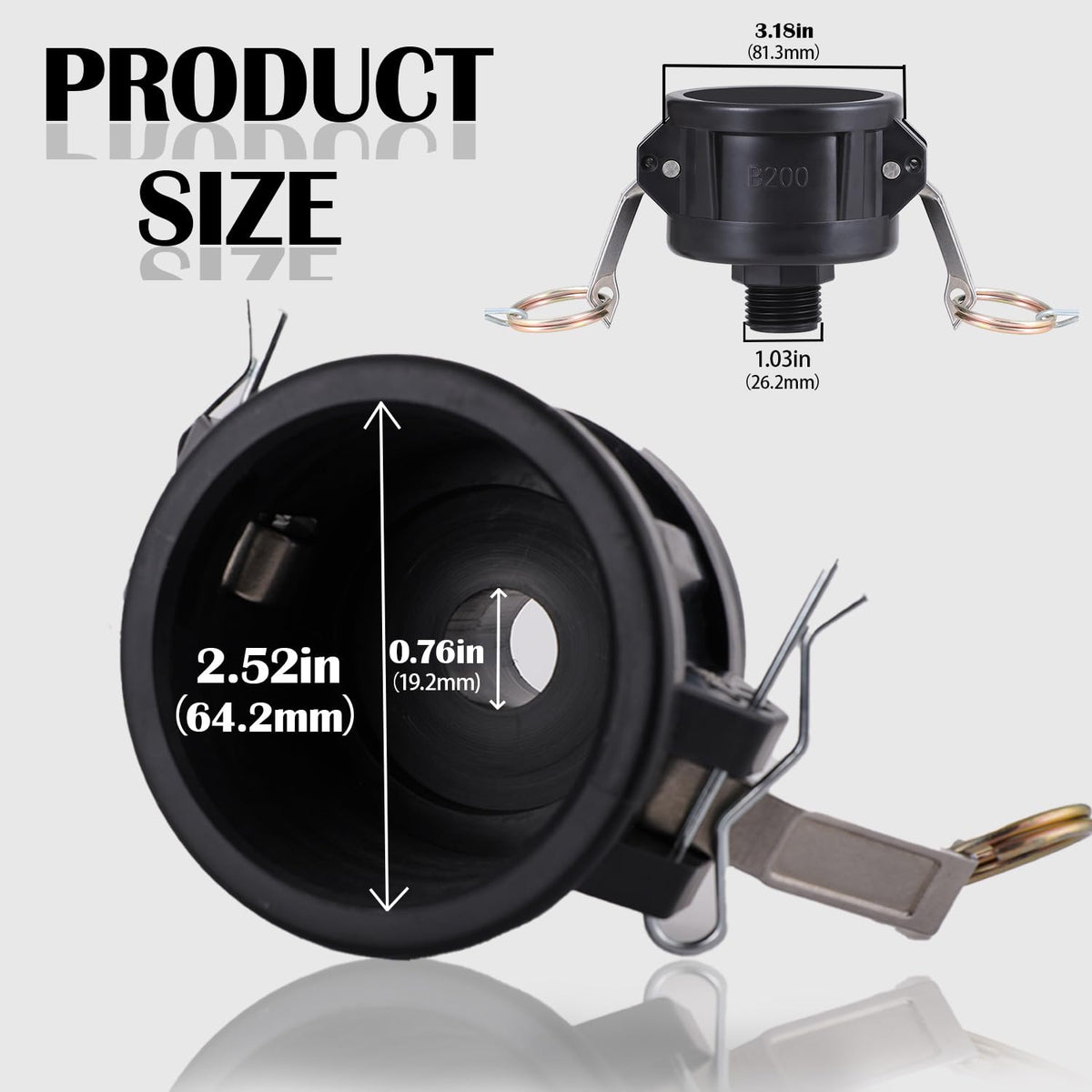 TianTianUp adapter converts to 3/4in hose thread for garden setups