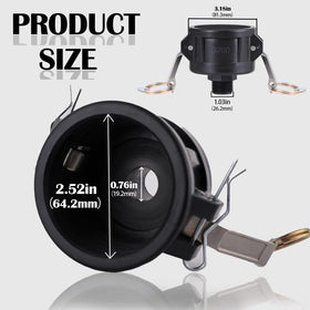 TianTianUp adapter converts to 3/4in hose thread for garden setups