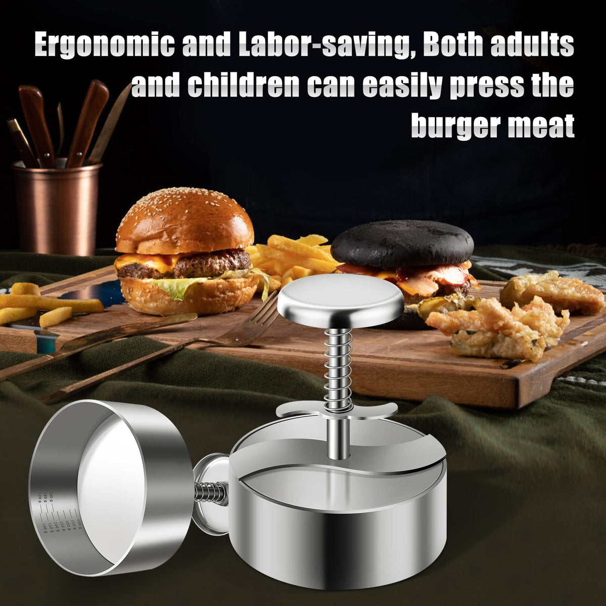 TIANTOU burger press enables customizable patties for cooks and grillers