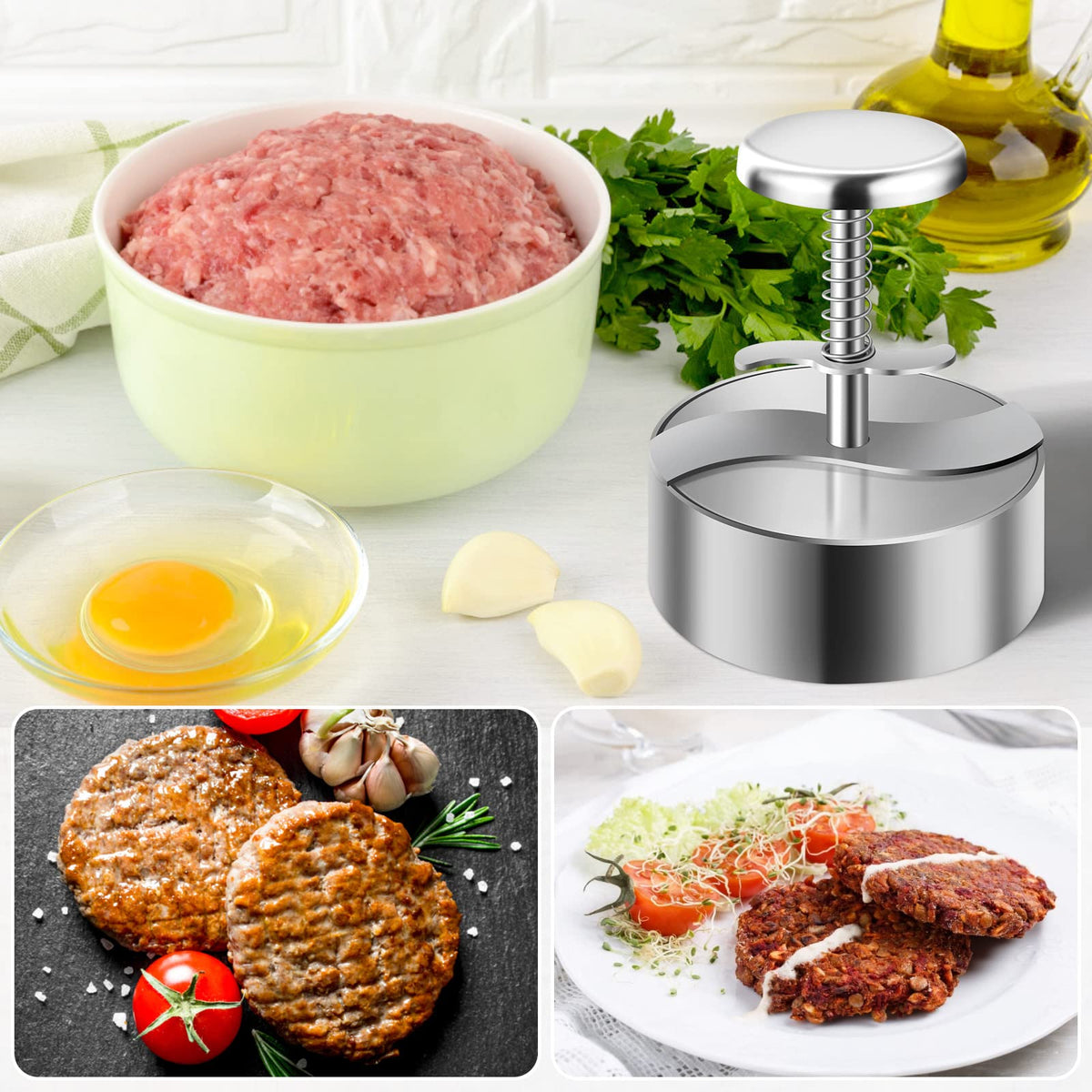 TIANTOU dishwasher-safe construction simplifies cleaning after barbecues and meals