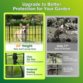 Ticanros fence feet screws secure the fence to ground reliably.