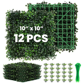 Ticanros grass wall 12-pack front view shows lush private greenery backdrop