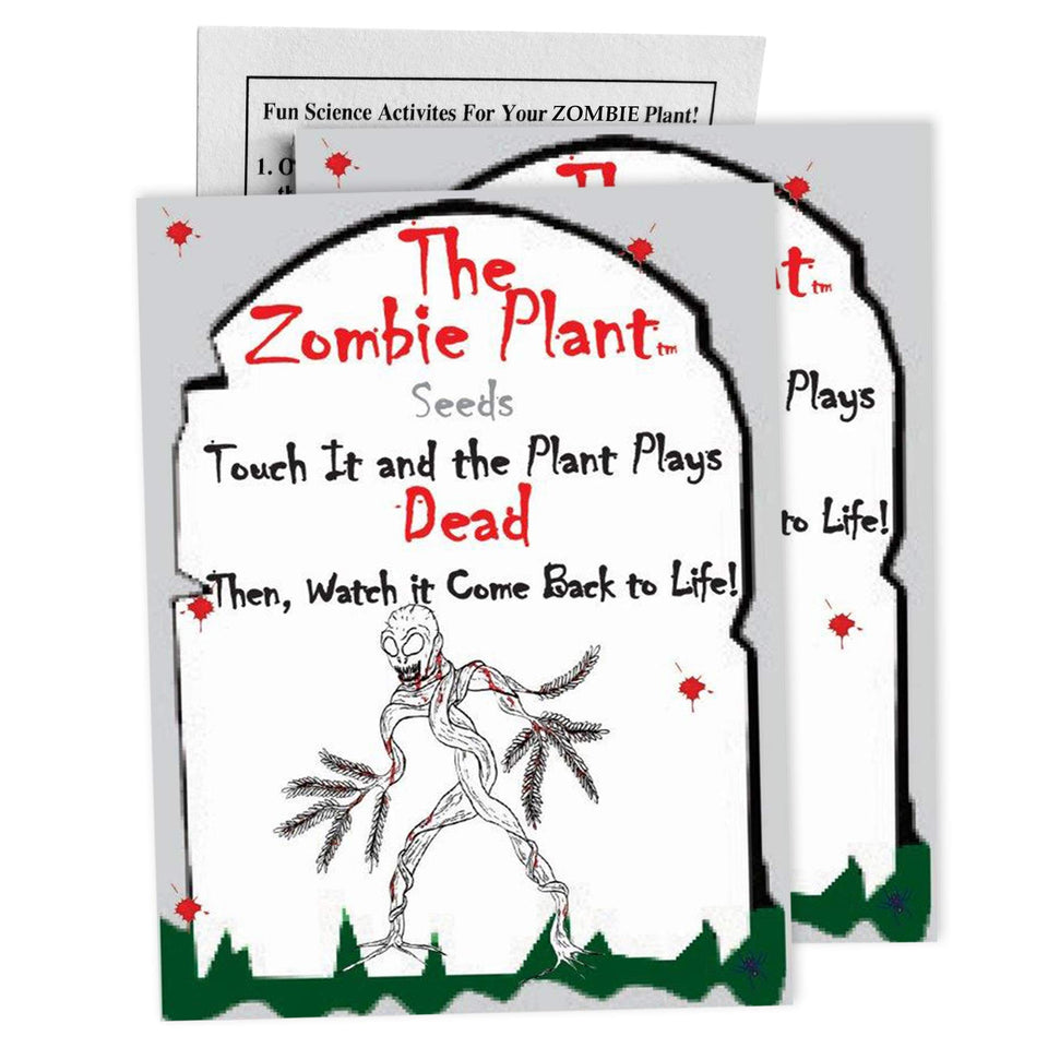 TickleMe Plant zombie seed packets show two-pack indoor kit for hands-on STEM learning