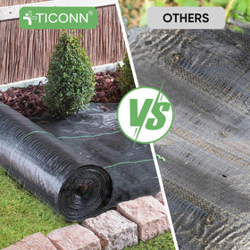 TICONN green-striped barrier helps orderly planting layouts.