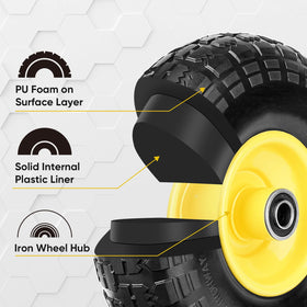 TICONN two-pack wheels ready for hand cart upgrades