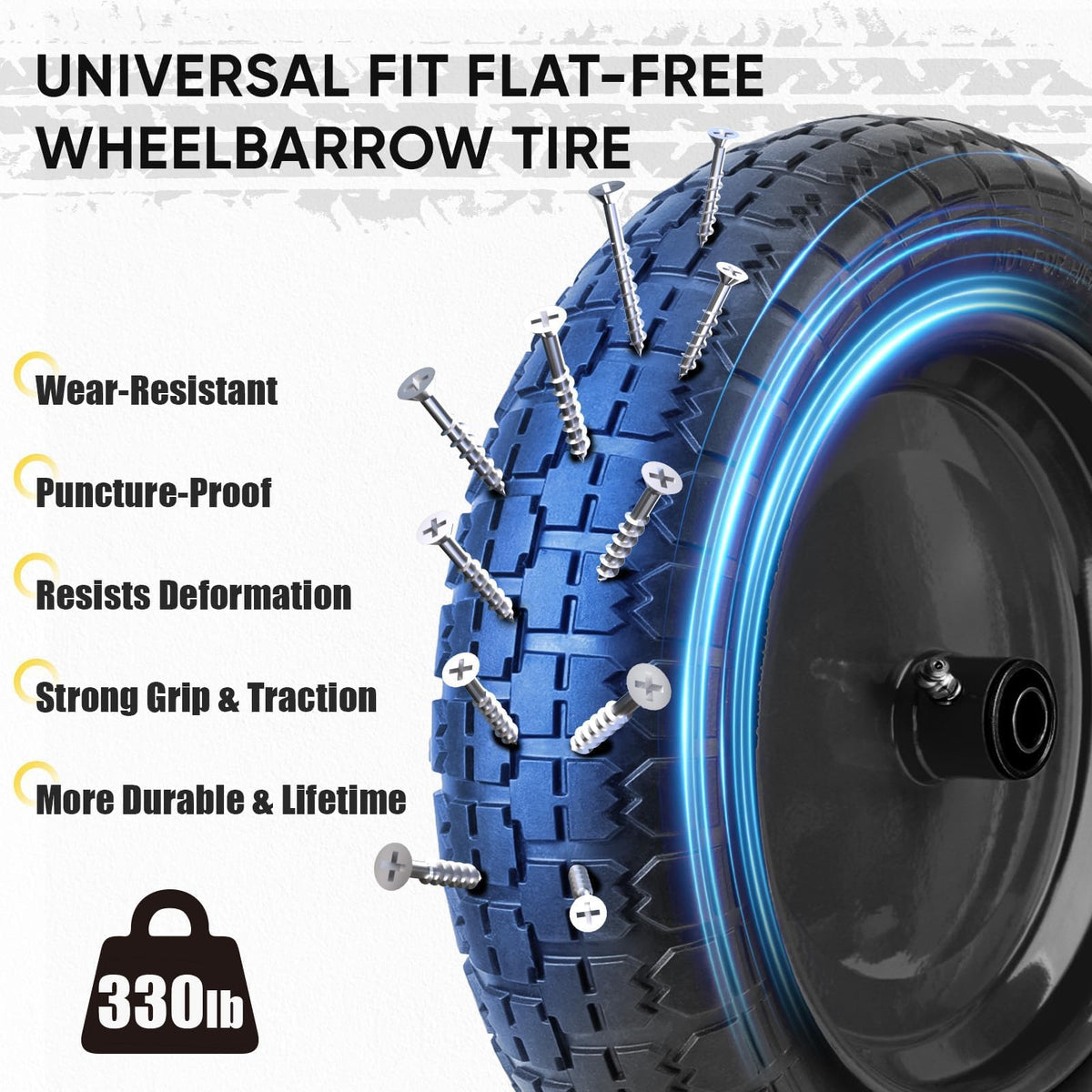 Universal fit across multiple sizes improves compatibility with carts.