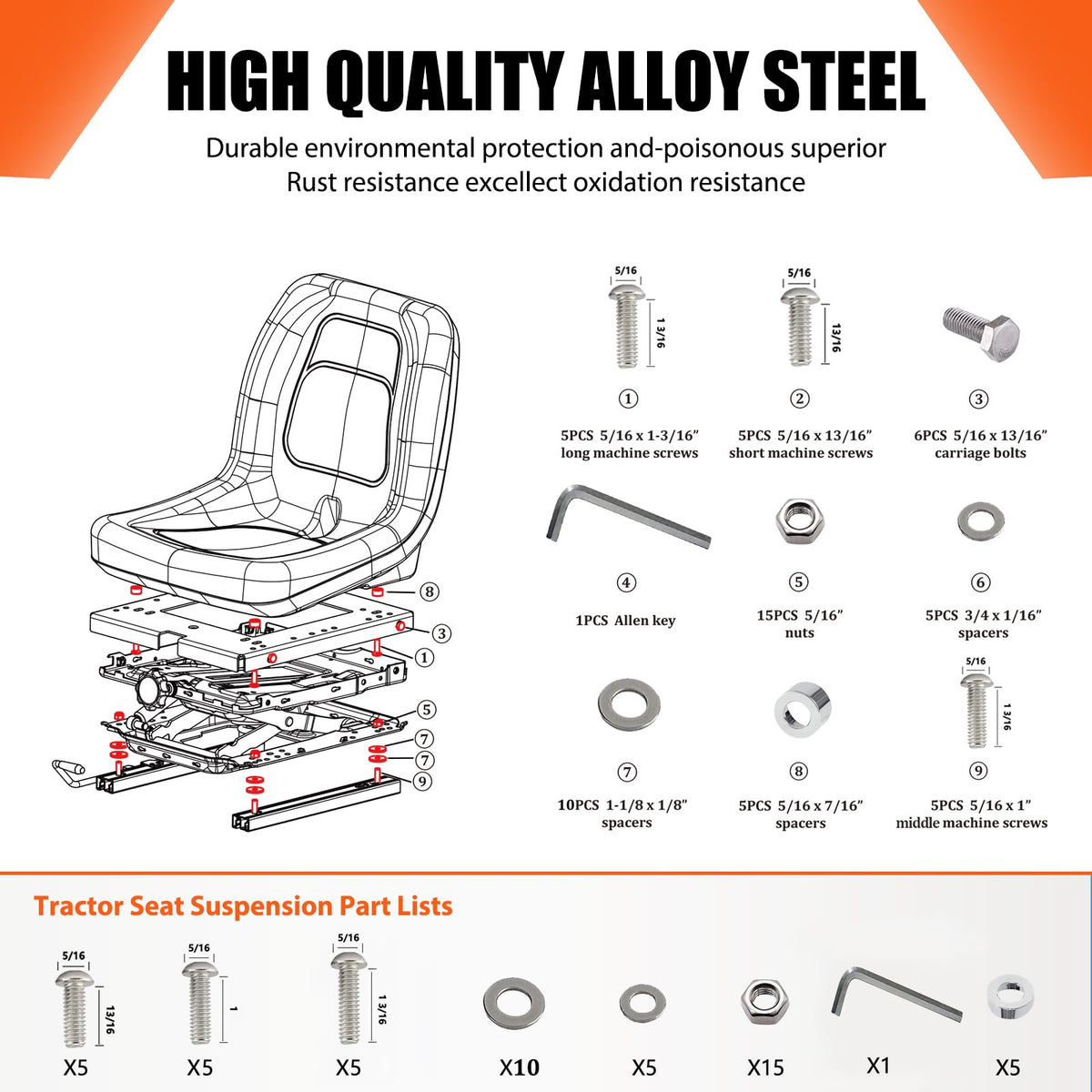 TICSEA seat slider track installation demonstrates quick setup.