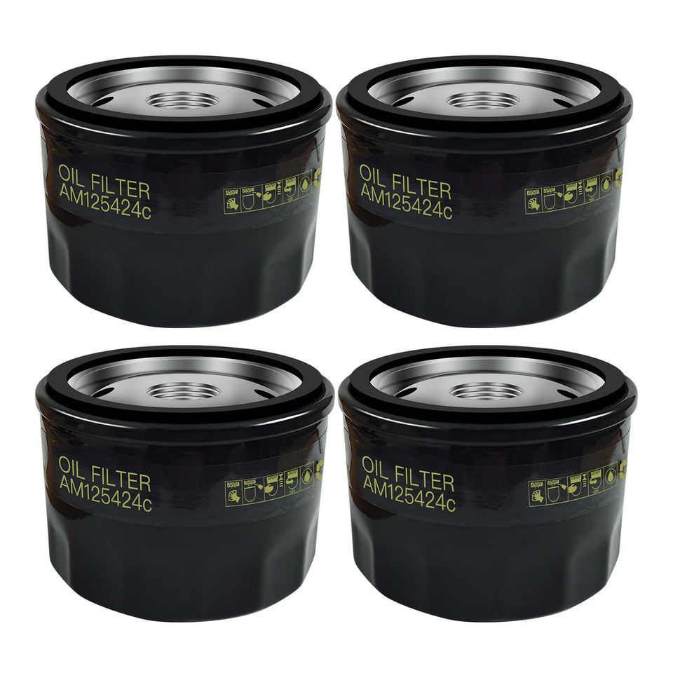 TidiRob AM125424 oil filter close-up showing durable build and strong filtration.