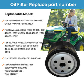 TidiRob AM125424 oil filter for Kawasaki compatibility and versatile fit.