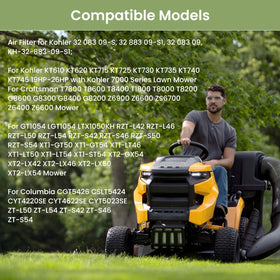 TidiRob wide-compatibility-list photo demonstrates broad mower compatibility across brands.