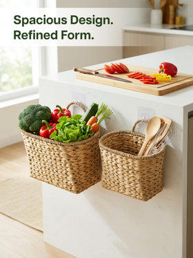 Tidita wall basket kitchen organization keeps produce and essentials within reach.