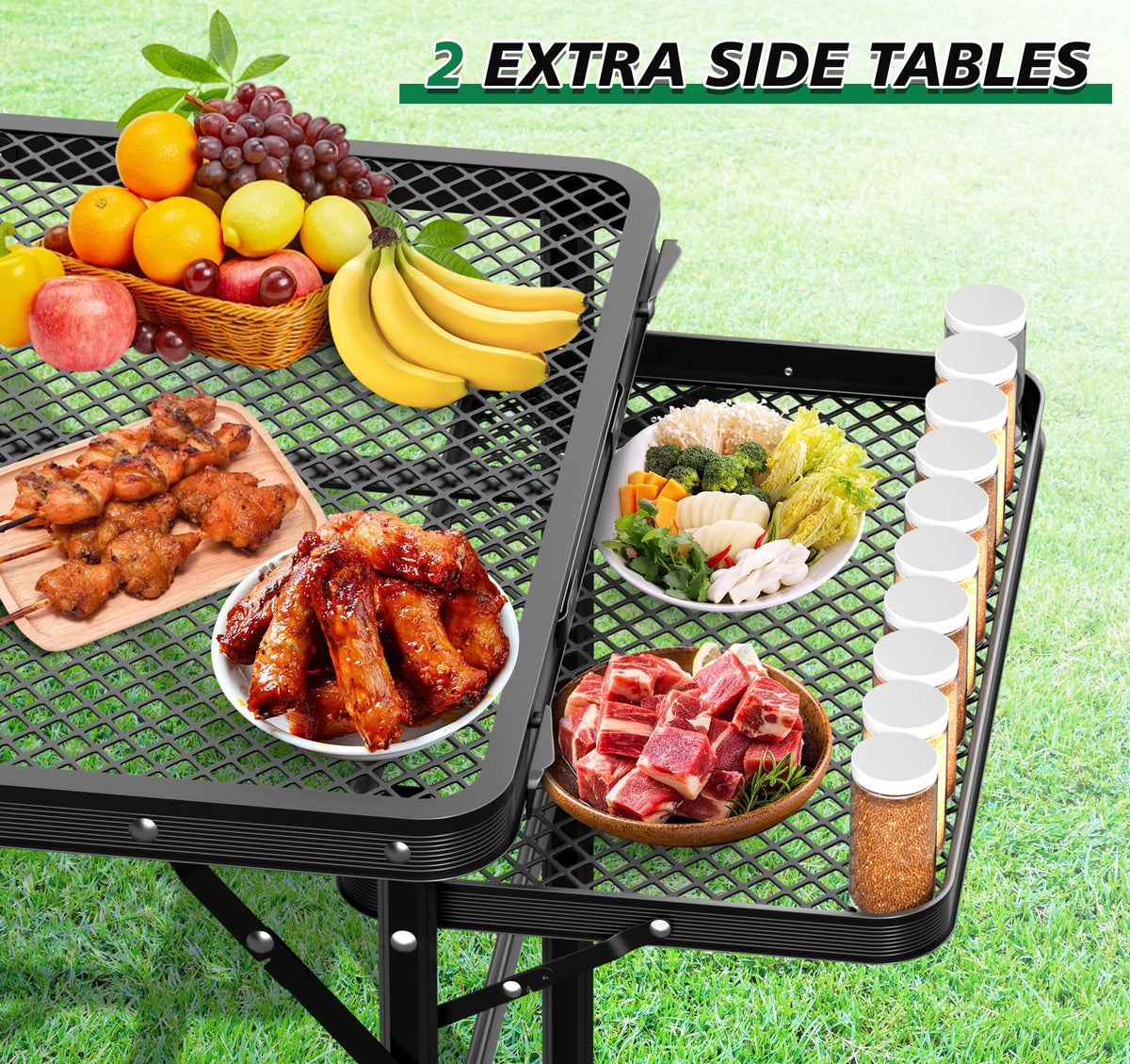 Tidolo grill table with sturdy hex leg design for stable outdoor use