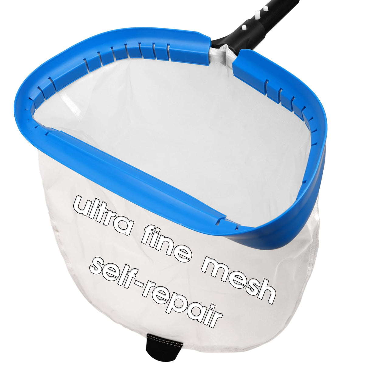 TidyMister 14-inch skimmer with front lip catching bottom debris clearly.