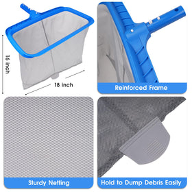 TidyMister 18-inch pool brush head cleans walls and corners