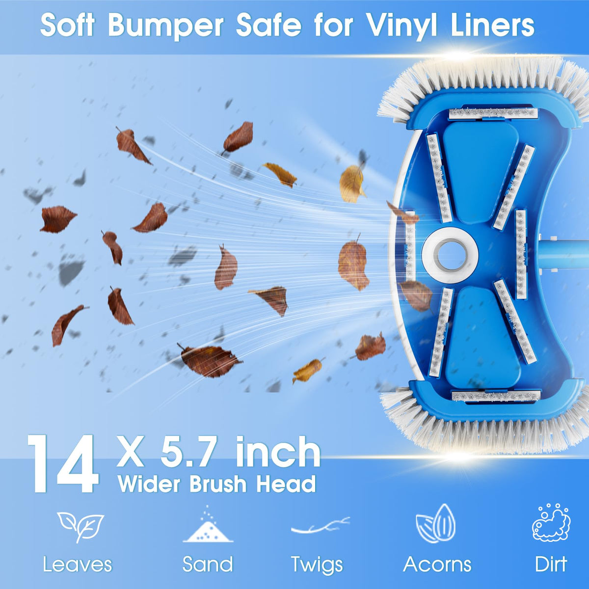 TidyMister soft-bumper protects the liner during gentle cleaning.