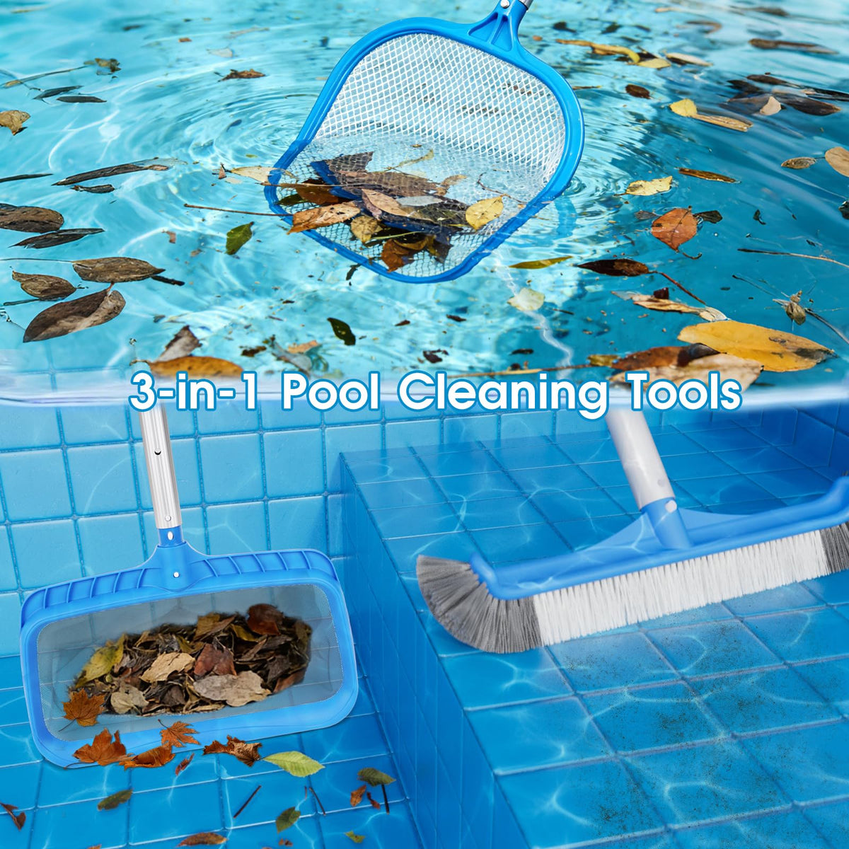 TidyMister 9-inch ultra fine mesh skimmer net traps fine debris