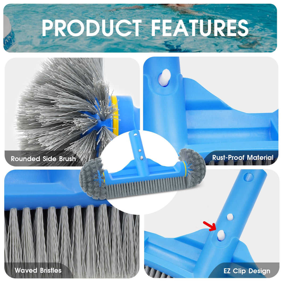 TidyMister fine-mesh skimmer net captures pollen and debris