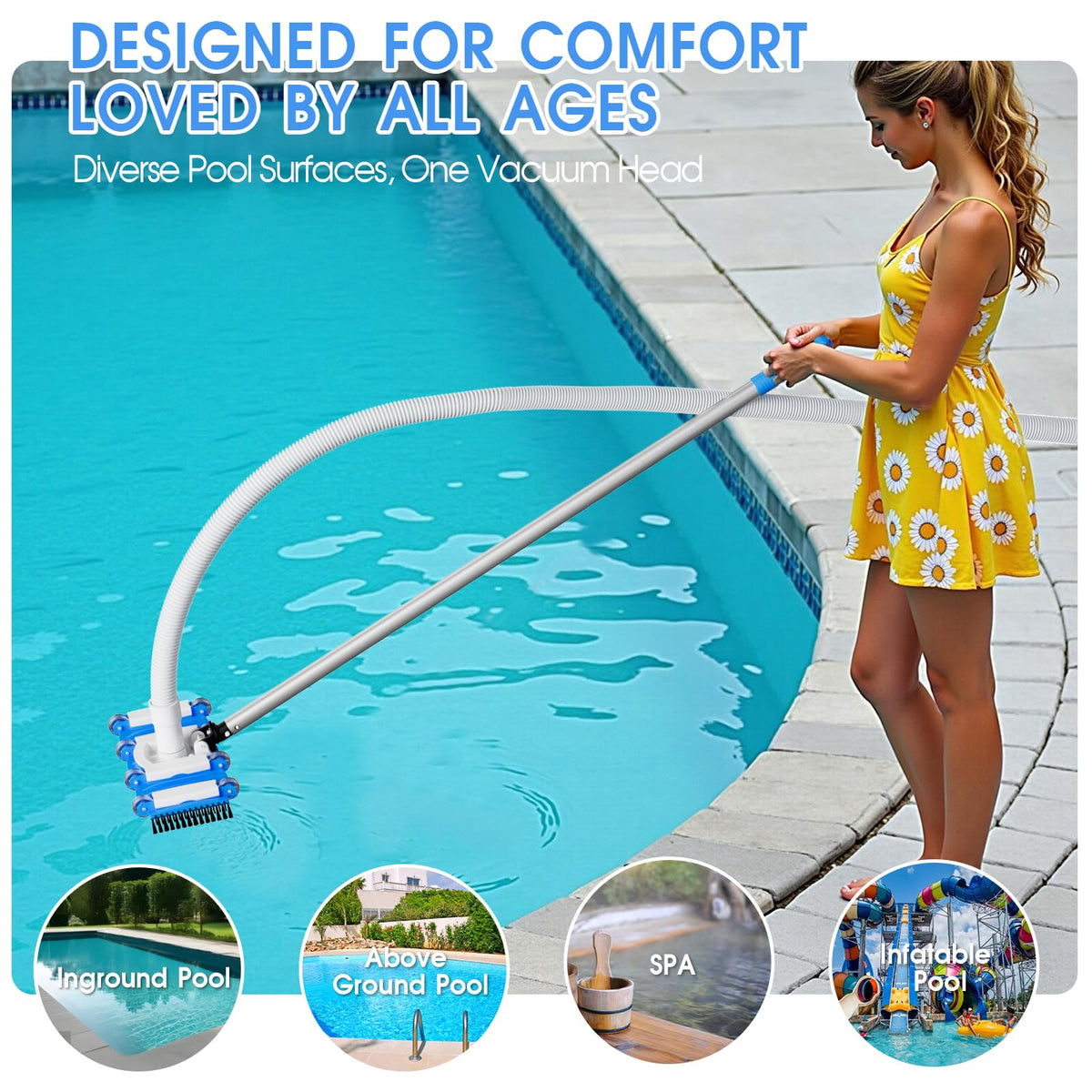 Tidymister hose compatibility with 1-1/4 and 1-1/2 inch hoses.