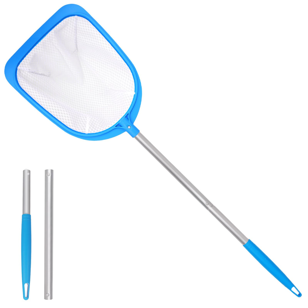 TidyMister hot tub skimmer with 11-inch width for quick debris pickup.