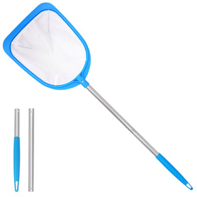 TidyMister hot tub skimmer with 11-inch width for quick debris pickup.
