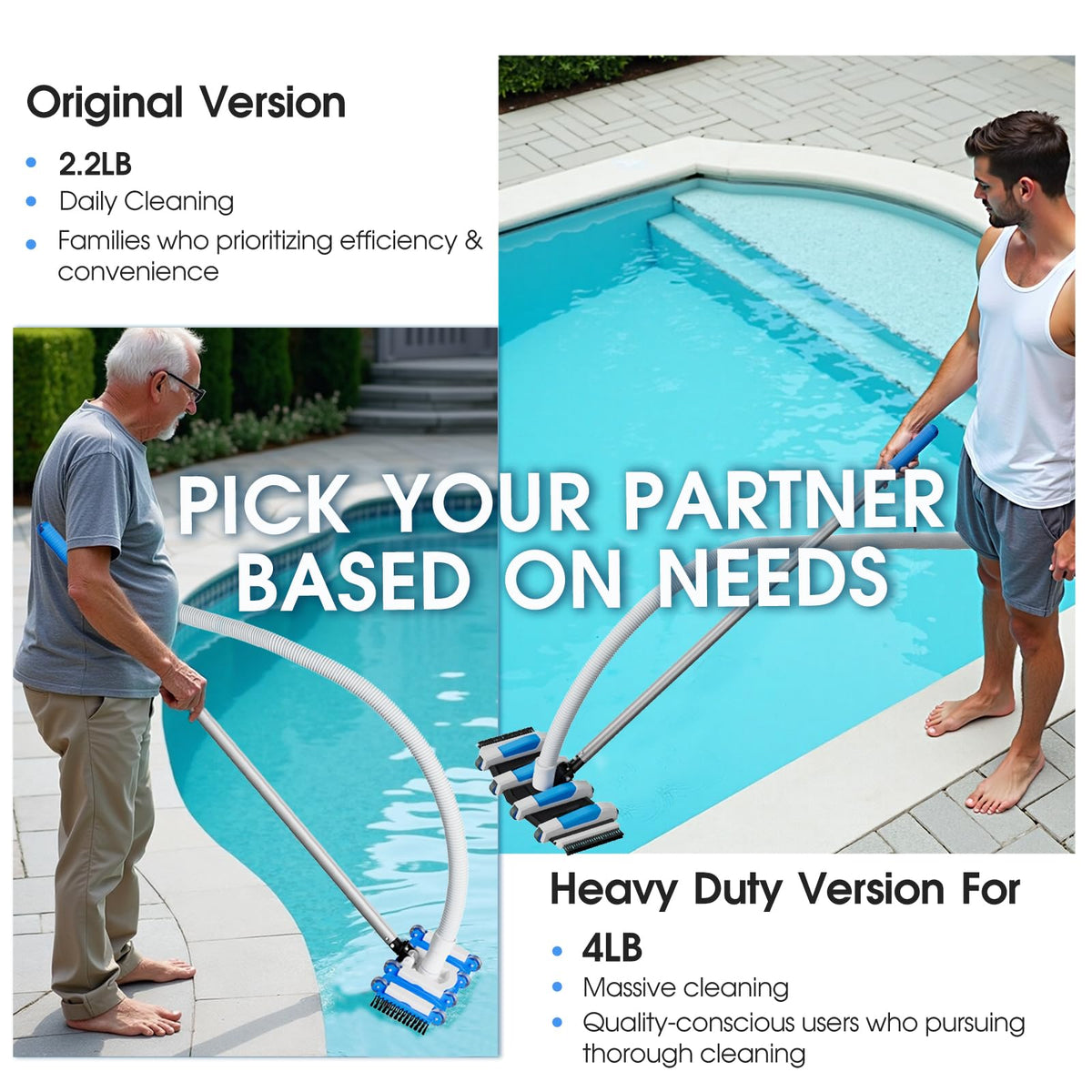 Tidymister industrial grade construction built to endure tough pool cleaning.