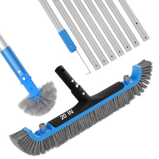 TidyMister pool brush head 20-inch wide for quick cleaning