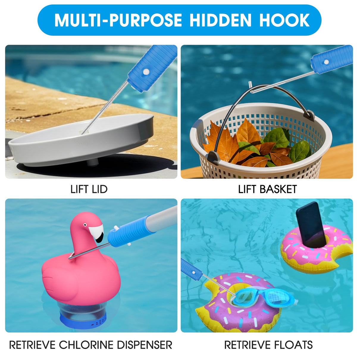 TidyMister pool brush set assembled and ready for use